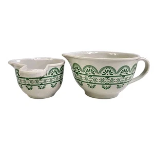 Pionierin 1 Tasse & 2 Tasse Messbecher Clara grün Melamin Blumen - Bild 1 von 10