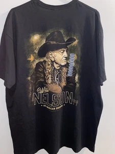 Nueva camiseta negra Buck Wear Willie Nelson para hombre 2XL - Imagen 1 de 3