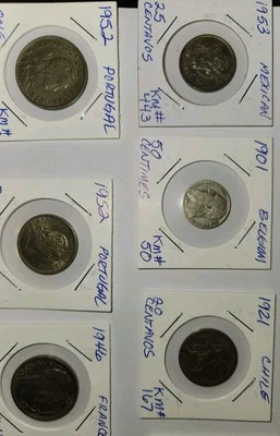 21 pcs Sleeve*** Mixed Silver and Foreign World Coins Lot-Estate Lot*** - Image 1 of 4
