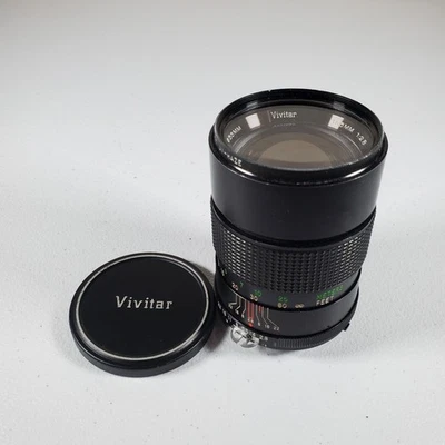 Vivitar 135mm f2.8 Auto Telephoto Lens Nikon Mount N/AI w/ Hood, UV-Haze Filter - Image 1 of 4
