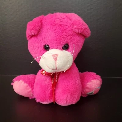 Galerie Gato Rosa Pelúcia 7" Hershey's Kisses Dia dos Namorados Gatinho Beijo a Pé - Imagem 1 de 4