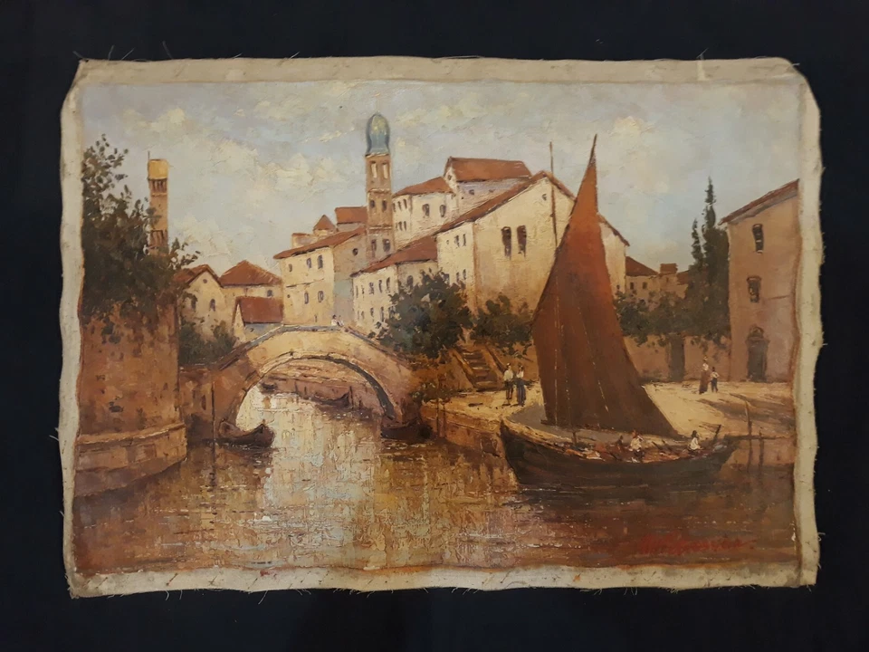 PINTURA AL ÓLEO ARMENIA ORIGINAL. Firmado M. Petrosyan. VENECIA. 2014 Foto 1 de 4