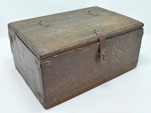 Original Old Antique Hand Crafted Wooden Merchant's Cash Money Box - Picture 1 of 6