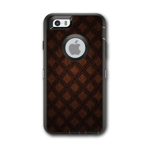 Skin Decal for Otterbox Defender iPhone 6 Case / brown background