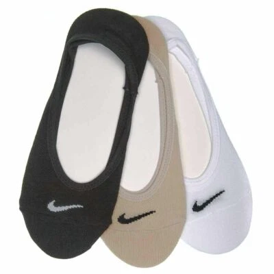 Nike Women 3-Pk Lightweight Footie Training Socks Black,White,Beige Linersz 6-10 - Image 1 of 3