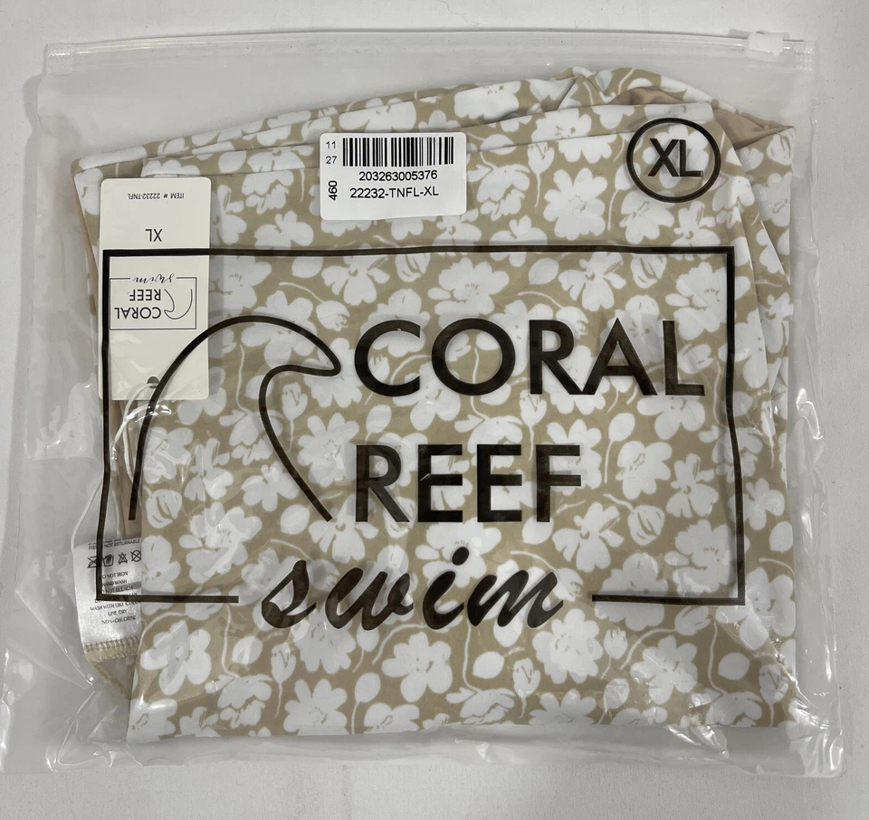 Pantalones de baño para mujer Coral Reef color tostado y blanco talla XL nuevos con etiquetas Foto 1 de 4
