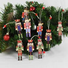 Wooden Nutcracker Soldier Christmas Tree Hanging Decor  Puppet Xmas Pendants'yy