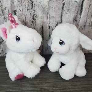 Peluche Precious Moments Guardería Blanco Cordero y Unicornio Bebé Niña Ducha Idea de Regalo - Imagen 1 de 9