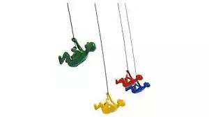 GR,Y,R,BLUE# 3 Climbing man wall art x 4 pcs !. Bigger. Heavier. Exclusive! - Picture 1 of 8