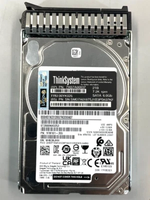 Lenovo 2TB SATA 7200 rpm Hard Drive SFF Hot Swap 7XB7A00037 ✅❤️️✅❤️️New Open Box - Image 1 of 2