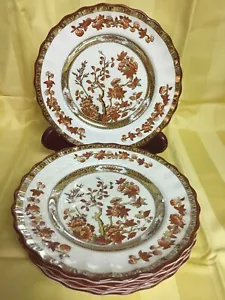 Spode Copeland INDIA TREE Set di piatti per pane da 6 ruggine 5,5"" vecchio marchio in perfette condizioni leggere - Foto 1 di 6