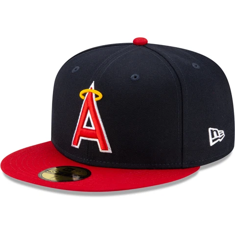 Men's New Era Navy Los Angeles Angels Cooperstown Collection Turn Back The Clock Cover