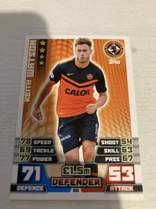 KEITH WATSON    DUNDEE UNITED  MATCH ATTAX SPFL 2014 - 15  CARD