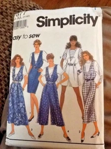 Simplicity #7877 U/C 1 piece jumpsuit Culottes Gaucho S M 6 8 10 12 14 16 Petite - Picture 1 of 5