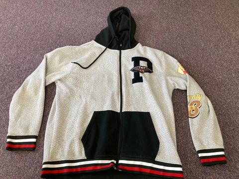 NBA New Orleans Pelicans Men’s XL Full Zip Hoodie Sweatshirt Gray Black Gold NBA Cover