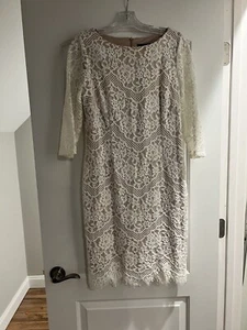 Jessica Howard Lace Overlay 3/4 Sleeve Dress. Size 12 - Picture 1 of 5