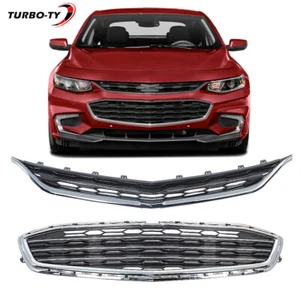 Conjunto de rejilla superior + inferior delantera de plástico de malla para Chevrolet Malibu 2016-2018 - Imagen 1 de 15