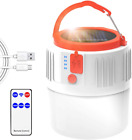 LETOUR Camping Light, LED Rechargeable Camping Lantern Solar/USB Powered Light