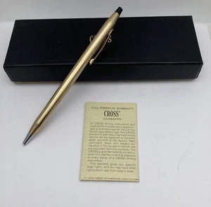 Bolígrafo vintage Cross relleno de oro de 12kt hecho en EE. UU. - Imagen 1 de 9