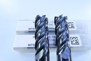 LOT ( 2 PCS ) NEW 1/2" MITSUBISHI MEMST5-0500 SOLID CARBIDE END MILLS LATHE TOOL - Picture 1 of 10