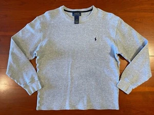 POLO RALPH LAUREN Thermal Shirt, Men's Large, Gray, 100% Cotton, Crewneck C27CY4 - Picture 1 of 4