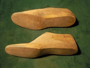 Pair Vintage Maple Wood Size 8-1/2B FIREFLY GEBL Co Shoe Factory Last #F-73 - Picture 1 of 9