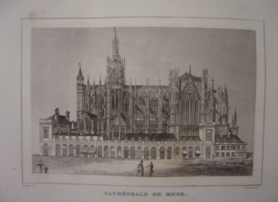 Gravure de la Cathédrale de METZ 1840 Département de la Moselle - Photo 1/1