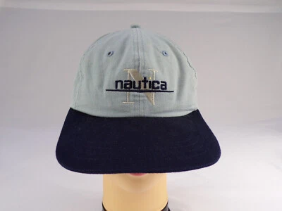 Gorra de béisbol vintage Nautica bordada 100 % algodón metal hebilla ajuste B25 Foto 1 de 4