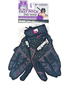 Franklin Damen Fast Pitch 2nd Skinz Schlaghandschuhe neu klein schwarz pink - Bild 1 von 3