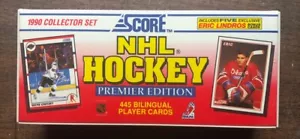1990-91 PUNTEGGIO HOCKEY BILINGUE SET SIGILLATO IN FABBRICA! LINDROS! BRODEUR! JAGR!! - Foto 1 di 5