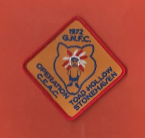 G.N.F.C. 1972 VINTAGE PARCHE TOAD HOLLOW STONEHAVEN BOY SCOUT - Imagen 1 de 1