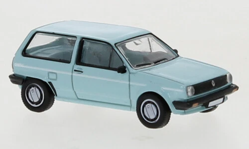 Brekina PCX870334 - 1/87 VW Polo II Fox, Turchese Chiaro / Dekor, 1985 - Nuovo - Immagine 1 di 1
