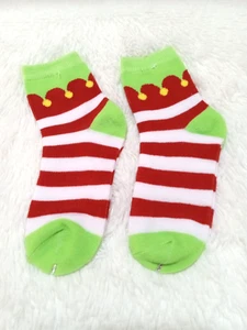 2 Pair Kids Poly Ankle Socks "ELF" (Size 7-8.5) Multicolored - NEW!!! - Picture 1 of 6