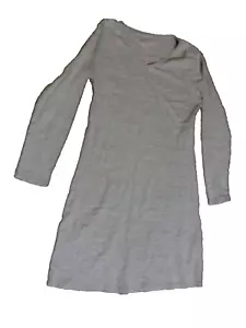 Hanes Sleepwear Brand gray long sleeve cotton/poly knit nightshirt Womens SZ M - Picture 1 of 3