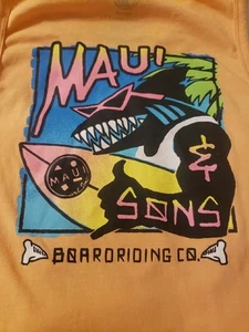 Vintage Maui and Sons Surf Beach Wear Shark Surfing Tank Top - Bild 1 von 6
