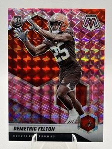 2021 Panini Mosaic - [Base] - Mosaic Camo Pink Prizm #394 - Demetric Felton RC - Bild 1 von 2