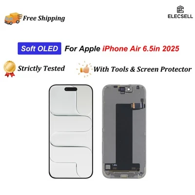 OEM Soft OLED For Apple iPhone Air 6.5in 2025 Display Touch Screen Replacement - Image 1 of 4