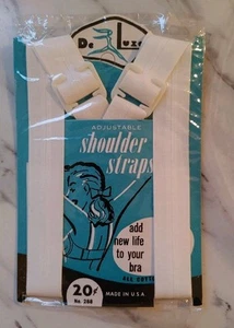 Vintage de Luxe verstellbare Viskose & Baumwolle Schulterriemen für BH Nr. 288 USA  - Bild 1 von 4