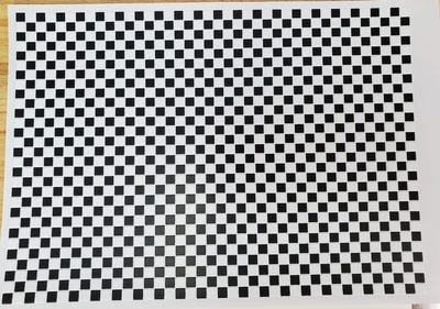 HANDLEY HOUSE Dollhouse Tile Black & White Squares Vinyl Flooring Embossed Floor 1:12 Scale