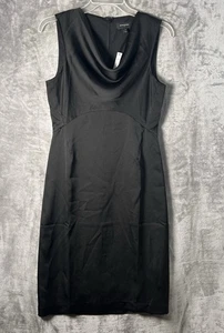 Banana Republic Women Sleeveless Sheath Dress Size 8 Cotton Blend Black - Picture 1 of 12