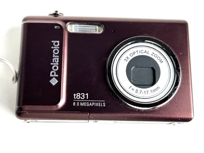 Polaroid t831 Digital Camera Black Cherry 8MP 3X Optical Zoom One Owner - Image 1 of 4
