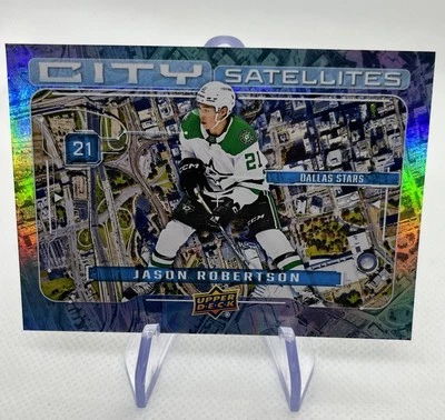 2024-25 UD Series 1 Hockey City Satellites #CS-14 Jason Robertson Dallas Stars. - Image 1 of 2