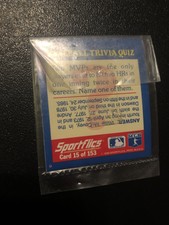  1990 Sportflics Baseball Trivia Quiz Card # 15 Willie McCovey
