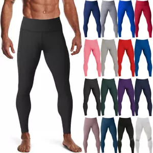 Men Sports Fitness Tight Leggings Compression Pants Running Jogging With Pocket - Picture 1 of 39