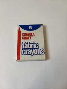 Vintage Binney & Smith Crayola Craft Fabric Crayons No. 5008 Made in USA 8ct - Picture 1 of 10