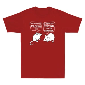 Rat Vaccine Did You Get The Vaccine Yet Funny Vaccine Joke Vintage Men's T-Shirt - Picture 1 of 8