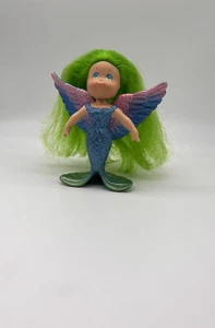 Kenner Sea Wees Shimmers Plume Mermaid Green And Blue Bird Wings 1986 4 Inches - Picture 1 of 15