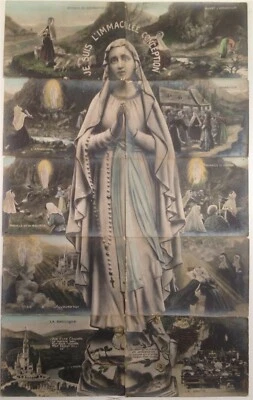 Installment puzzle Our Lady of Lourdes original old 1910s postcard set of 10 - Image 1 of 4