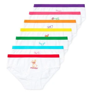Mia Girls Tagless Bikini Underwear 7-Pack Days of the Week Bunny Size 2/3 - Picture 1 of 6