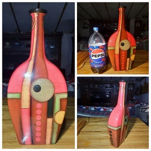 Vintage Mid Century geometrische abstrakte Amphore Vase im Art Deco Stil 16,5" hoch - Bild 1 von 13
